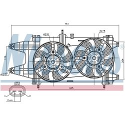 Engine Cooling Fan NISSENS 85481 OE Ref 46813651 NISSENS