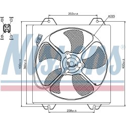 Engine Cooling Fan NISSENS 85530 OE Ref KMR206122