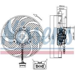 Engine Cooling Fan NISSENS 85541 OE Ref 6QD959455B NISSENS