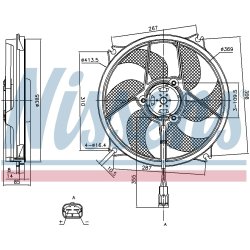Engine Cooling Fan NISSENS 85561 OE Ref 1253F0 NISSENS