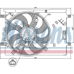 Engine Cooling Fan NISSENS 85564 OE Ref 51878036 NISSENS