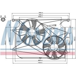 Engine Cooling Fan NISSENS 85610 OE Ref 96829535 NISSENS