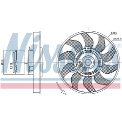 Engine Cooling Fan NISSENS 85619 OE Ref 701959455F NISSENS
