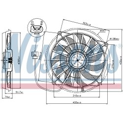 Engine Cooling Fan NISSENS 85637 OE Ref 8E0959455P