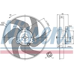 Engine Cooling Fan NISSENS 85666 OE Ref 1250.F1 NISSENS