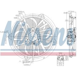 Engine Cooling Fan NISSENS 85674 OE Ref 1253C8 NISSENS