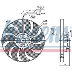 Engine Cooling Fan NISSENS 85676 OE Ref 7D0959455 NISSENS