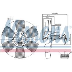 Engine Cooling Fan NISSENS 85679 OE Ref 165959455A NISSENS