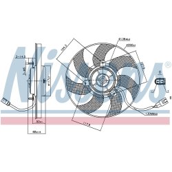 Engine Cooling Fan NISSENS 85680 OE Ref 1K0959455DG NISSENS