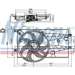 Engine Cooling Fan NISSENS 85693 OE Ref 1253R3 NISSENS