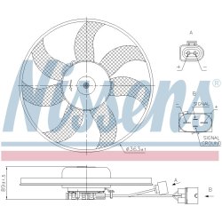 Engine Cooling Fan NISSENS 85699 OE Ref 1K0959455EA NISSENS