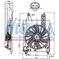 Engine Cooling Fan NISSENS 85706 OE Ref 7701057254 NISSENS