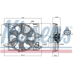 Engine Cooling Fan NISSENS 85708 OE Ref 6001550769 NISSENS