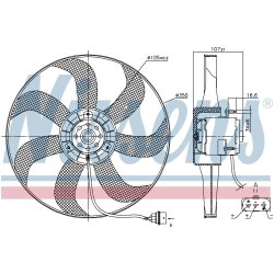 Engine Cooling Fan NISSENS 85725 OE Ref 1J0959455B NISSENS