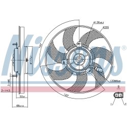 Engine Cooling Fan NISSENS 85733 OE Ref 1K0959455DH NISSENS