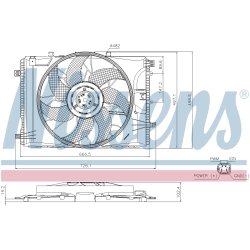 Engine Cooling Fan NISSENS 85740 OE Ref 2049066802 NISSENS