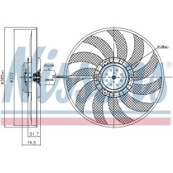 Engine Cooling Fan NISSENS 85743 OE Ref 8E0121205A NISSENS