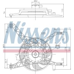 Engine Cooling Fan NISSENS 85751 OE Ref 1541277 NISSENS