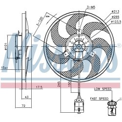 Engine Cooling Fan NISSENS 85754 OE Ref 1341378 NISSENS