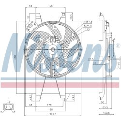 Engine Cooling Fan NISSENS 85767 OE Ref 1475302 NISSENS