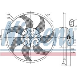 Engine Cooling Fan NISSENS 85776 OE Ref 1341133 NISSENS