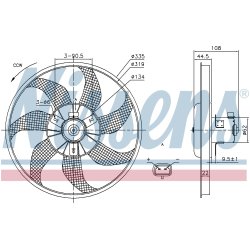 Engine Cooling Fan NISSENS 85781 OE Ref 24445190 NISSENS