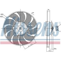 Engine Cooling Fan NISSENS 85786 OE Ref 24418347 NISSENS