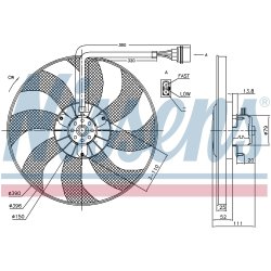 Engine Cooling Fan NISSENS 85796 OE Ref 6Q0959455D NISSENS