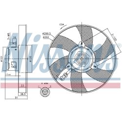 Engine Cooling Fan NISSENS 85799 OE Ref 6K0959455AB NISSENS
