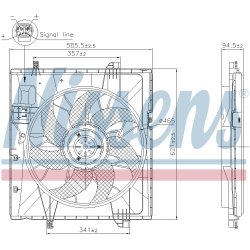 Radiator Fan NISSENS 85857 OE Ref 0999062400