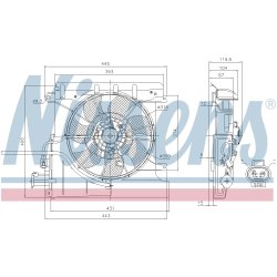 Engine Cooling Fan NISSENS 85939 OE Ref 1308.CE NISSENS