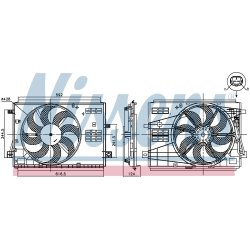 Engine Cooling Fan NISSENS 85973 OE Ref 9806313880