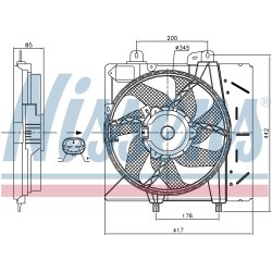 Engine Cooling Fan NISSENS 85991 OE Ref 1253P8 NISSENS