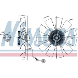 Radiator Fan Clutch NISSENS 86020 OE Ref 20805992 NISSENS