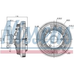 Radiator Fan Clutch NISSENS 86090 OE Ref 504029738 NISSENS