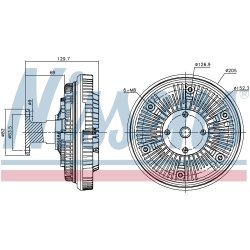 Radiator Fan Clutch NISSENS 86091 OE Ref 9062000922 NISSENS