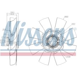 Radiator Fan Clutch NISSENS 86103 OE Ref 7420981231