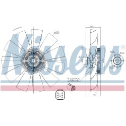 Radiator Fan Clutch NISSENS 86167 OE Ref 2273122