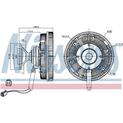 Radiator Fan Clutch NISSENS 86185 OE Ref 1883611 NISSENS