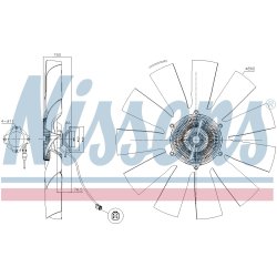 Radiator Fan Clutch NISSENS 86211 OE Ref 2437783