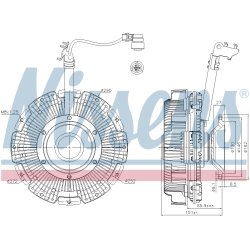 Radiator Fan Clutch NISSENS 86241 OE Ref A4702000622