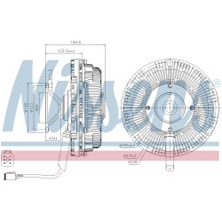 Radiator Fan Clutch NISSENS 86243 OE Ref 2576016