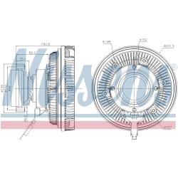 Radiator Fan Clutch NISSENS 86250 OE Ref 85013302