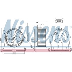 Heater Blower Motor NISSENS 87022 OE Ref 1J1819021A NISSENS