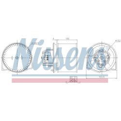 Heater Blower Motor NISSENS 87026 OE Ref 5047527 NISSENS