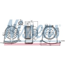 Heater Blower Motor NISSENS 87038 OE Ref 7701056598 NISSENS