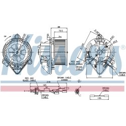 Heater Blower Motor NISSENS 87042 OE Ref 6441K4 NISSENS