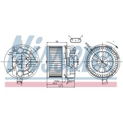 Heater Blower Motor NISSENS 87043 OE Ref 7701056965 NISSENS