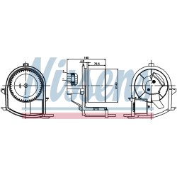 Heater Blower Motor NISSENS 87047 OE Ref 7701049076 NISSENS