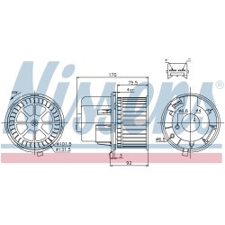 Heater Blower Motor NISSENS 87061 OE Ref 7188532 NISSENS